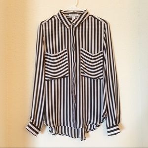 Forever21 striped button up top